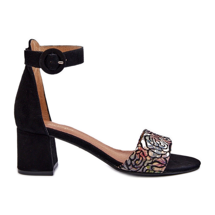 Wildleder-High-Heel-Sandalen Maciejka 04141-48 Schwarz