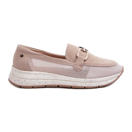 S.Barski Damen-Mokassins aus Wildleder D&amp;A TW210 Beige
