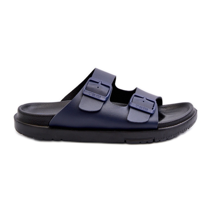 Leichte Herren-Flip-Flops mit Schnallen Big Star NN174593 Marineblau