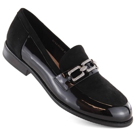 Schwarze Filippo DP6245 Damen-Loafer mit Zirkonia