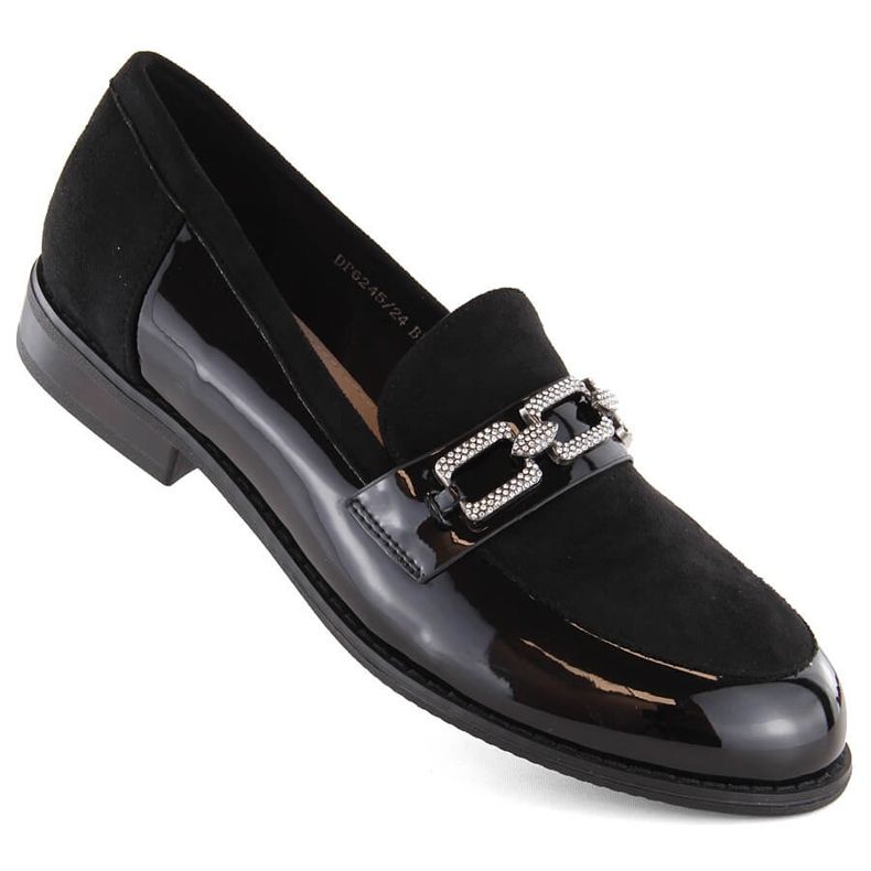 Schwarze Filippo DP6245 Damen-Loafer mit Zirkonia