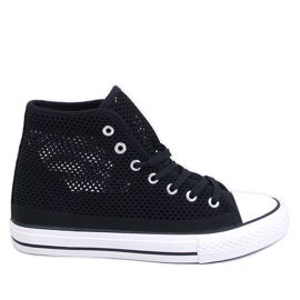 Mousse Schwarze durchbrochene High-Top-Sneaker