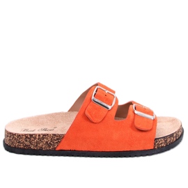 Ponses Orangefarbene Korkhausschuhe