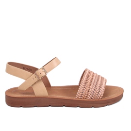 Salinon Beige Sandalen im Boho-Stil