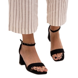 Issa schwarze High-Heel-Sandalen