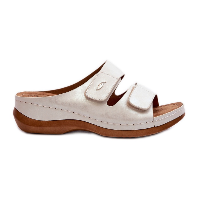 Leichte Damen-Flip-Flops aus Öko-Leder Silver Frellia silber-