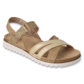 Befado Kindersandalen mit Ledereinsatz 062Y005, Gold golden
