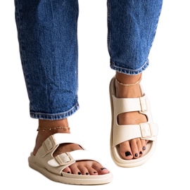 Beigefarbene Flip-Flops Big Star NN274A752