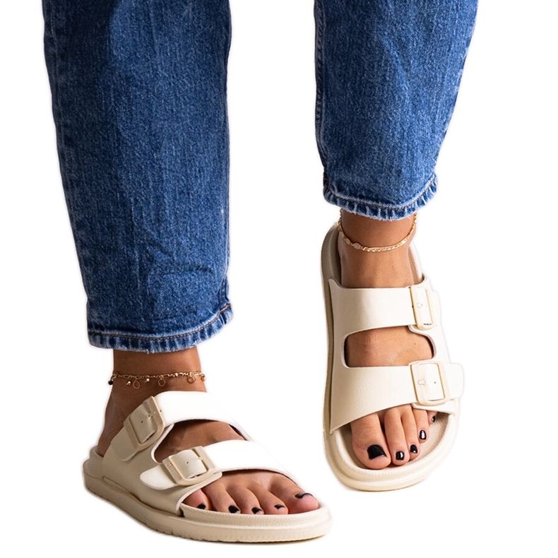 Beigefarbene Flip-Flops Big Star NN274A752