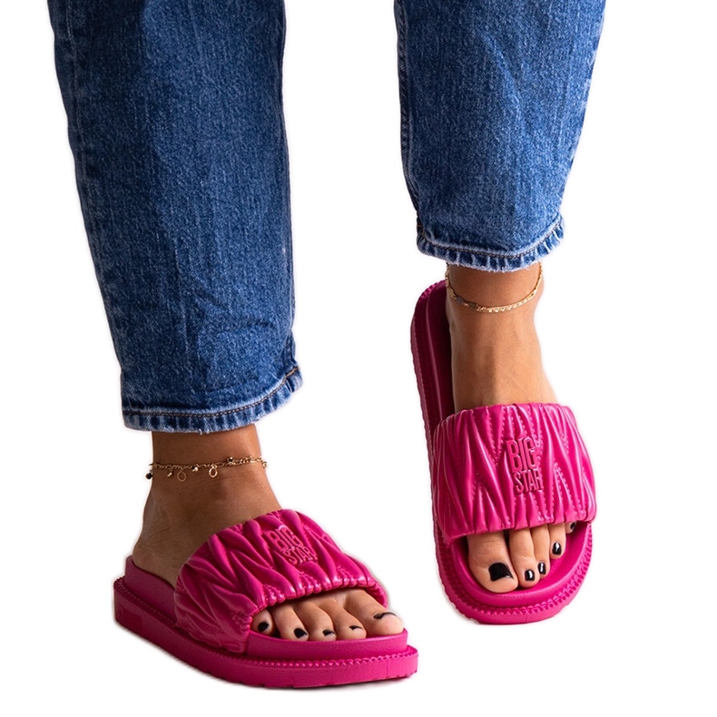 Rosa Klappen mit Rüschen Big Star NN274A749