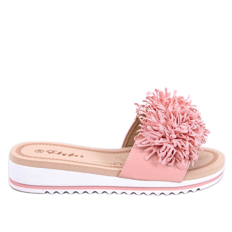 Ragnes Keilsandaletten mit rosa Blumenmuster