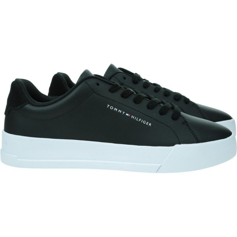 Tommy Hilfiger Court Lederschuhe FM0FM04971 Bds schwarz
