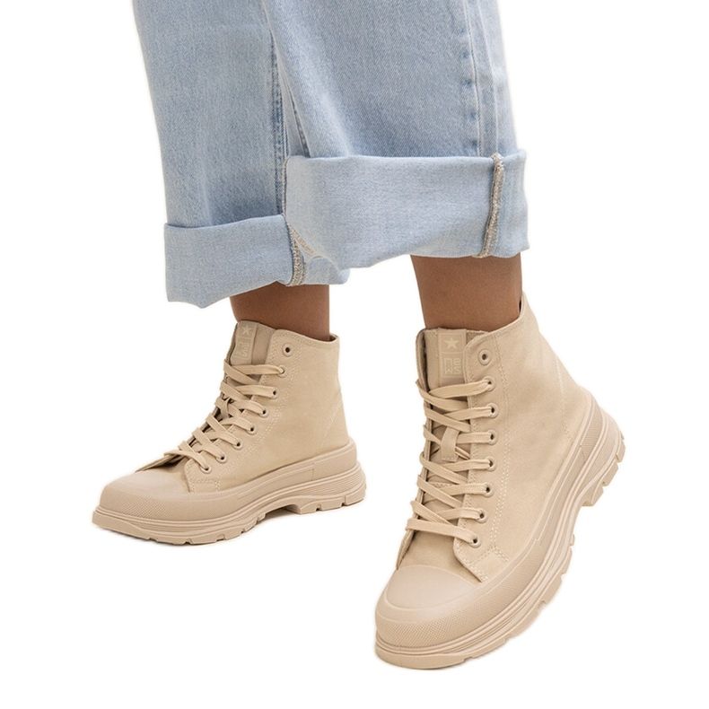 News Rosalinda hohe beige massive Sneakers