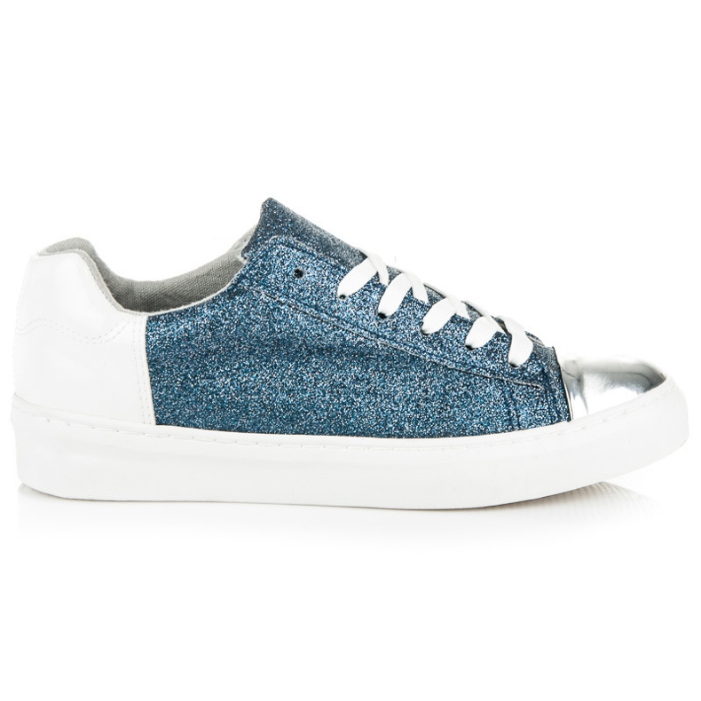 Kylie Schnürsneaker mit Glitzer blau