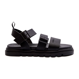 Frauen um Öko-Leder Sandalen Big Star NN274065 Schwarz