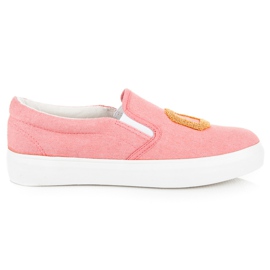 Kylie Ony-Slip mit Patches rosa