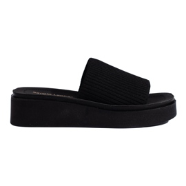 Sergio Leone Schwarze Keilsandaletten für Damen