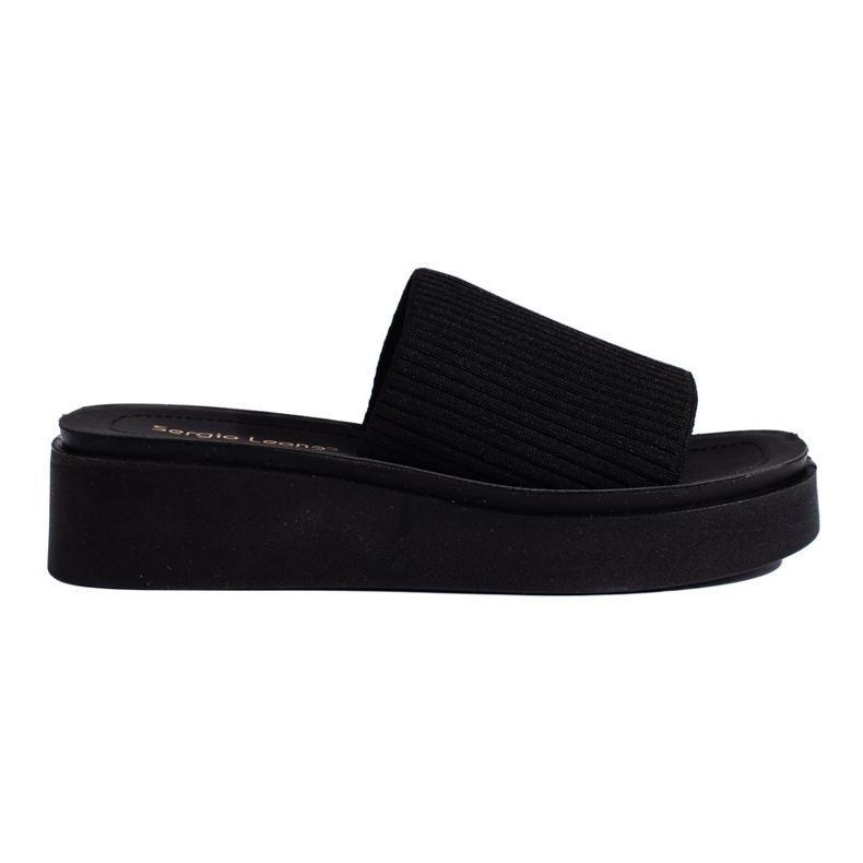 Sergio Leone Schwarze Keilsandaletten für Damen