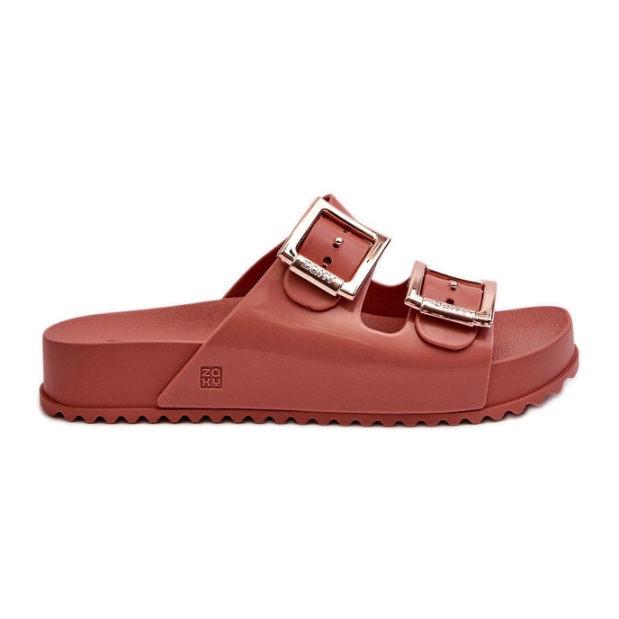 Damen-Flip-Flops mit Schnallen ZAXY JJ285246 Dirty Pink rosa