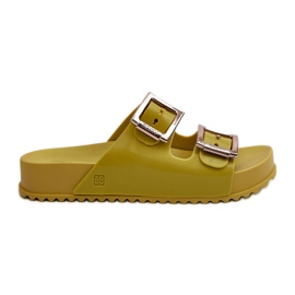 Glatte Damen-Slides ZAXY LL285077 Limette grün