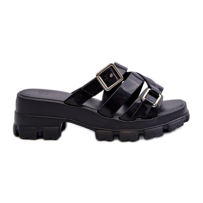 Duftende Damen-Flip-Flops mit niedrigem Absatz ZAXY NN285043 Schwarz