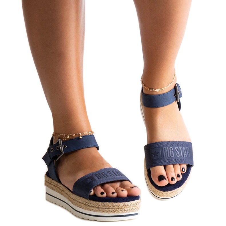 Marineblaue Sandalen Big Star LL274869