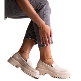 Beige Lederschuhe Big Star LL274457