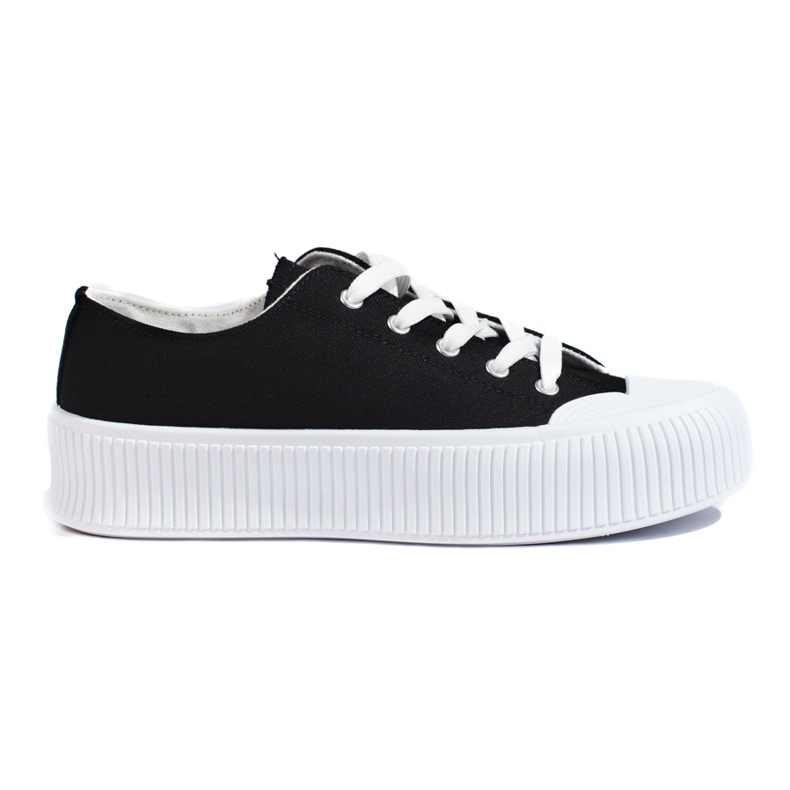 Schwarze Plateausneaker für Damen