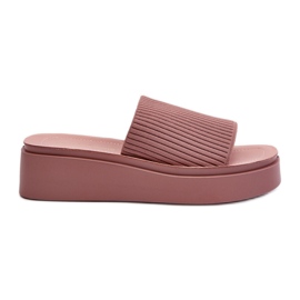 Sergio Leone SK083H Plateau-Flip-Flops für Damen, Rosa