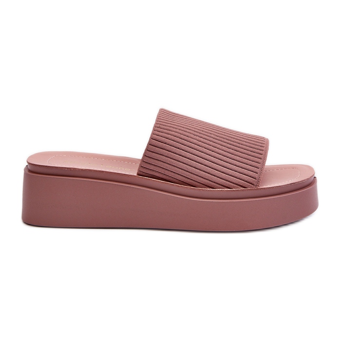 Sergio Leone SK083H Plateau-Flip-Flops für Damen, Rosa