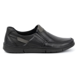 Olivier Herren-Slipper aus Leder 62K schwarz
