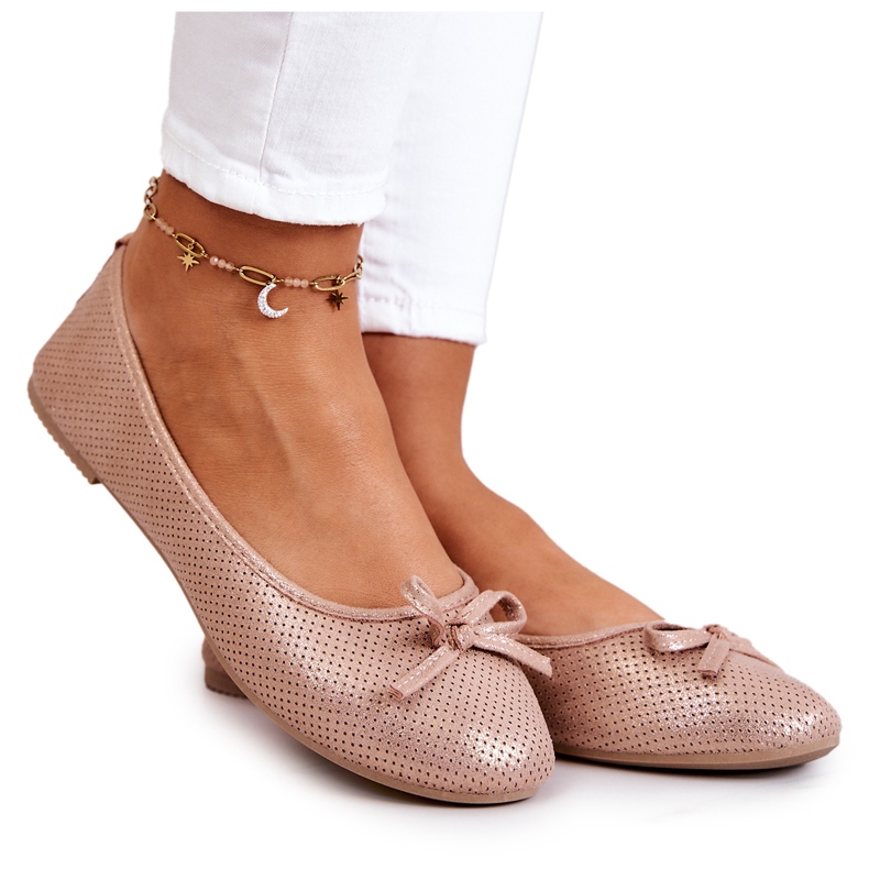 Evento Klassische Ballerinas für Damen, profilierte Innensohle, Rosa