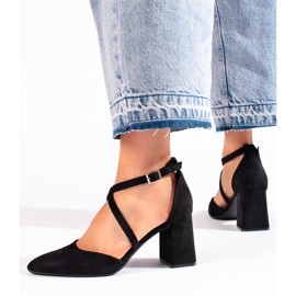 Schwarze Damenpumps aus Wildleder von Sergio Leone