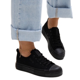 Schwarze Stoffsneaker Big Star NN274852