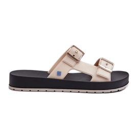 Damen-Flip-Flops mit flacher Sohle ZAXY LL285072 Hellbeige