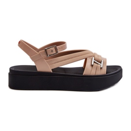 Duftende Damen-Plateausandalen ZAXY LL285063 Beige