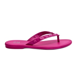Flache flexible Damen-Flip-Flops ZAXY JJ285252 Fuchsia rosa