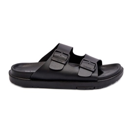 Leichte Herren-Flip-Flops mit Schnallen Big Star NN174597 Schwarz