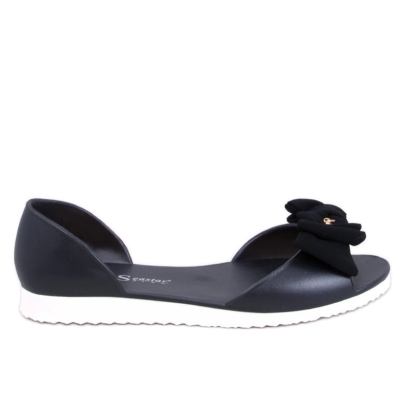 Meliski offene Ballerinas Agathe Black schwarz