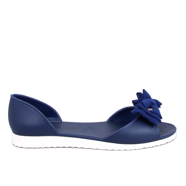 Meliski offene Ballerinas Agathe Navy blau