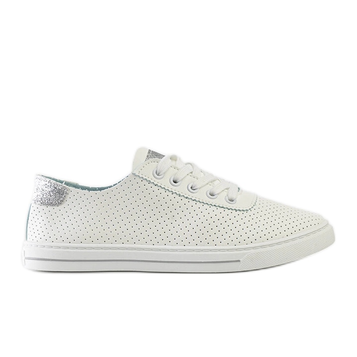 Weiße, perforierte Ruala-Sneaker
