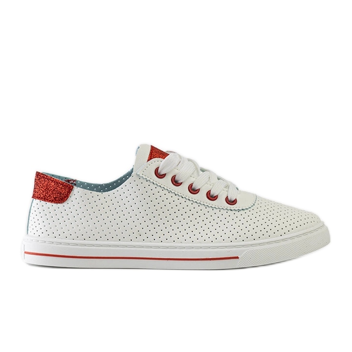 Weiße, perforierte Ruala-Sneaker