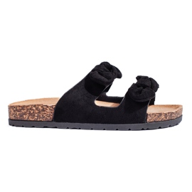 Klassische schwarze Damen-Flip-Flops aus Kork