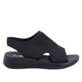 Aldos Schwarze, weiche, durchbrochene Sandalen