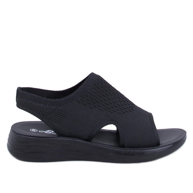 Aldos Schwarze, weiche, durchbrochene Sandalen