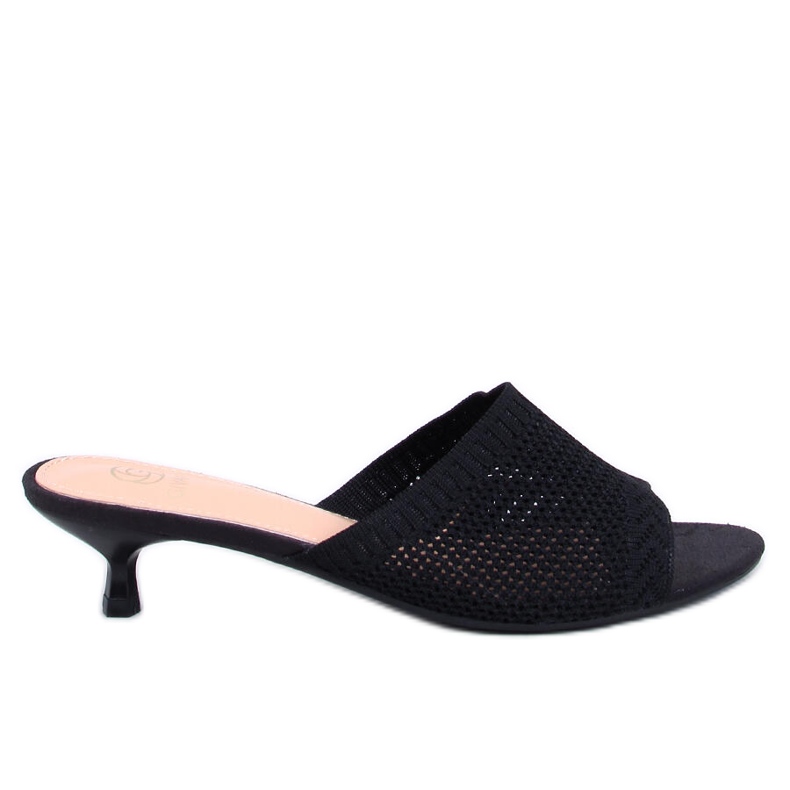 Schwarze durchbrochene Enten-Flip-Flops von Bertini