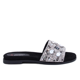 Abriel Flip-Flops aus schwarzem Stein