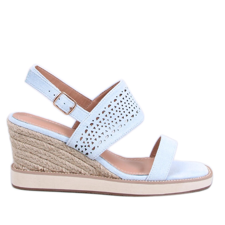 Debeve Blaue Espadrille-Keilsandalen