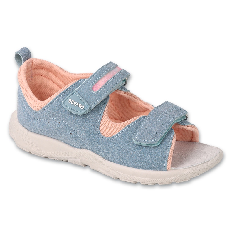 Befado Sandalen mit Ledereinsatz 721X014 blau-rosa