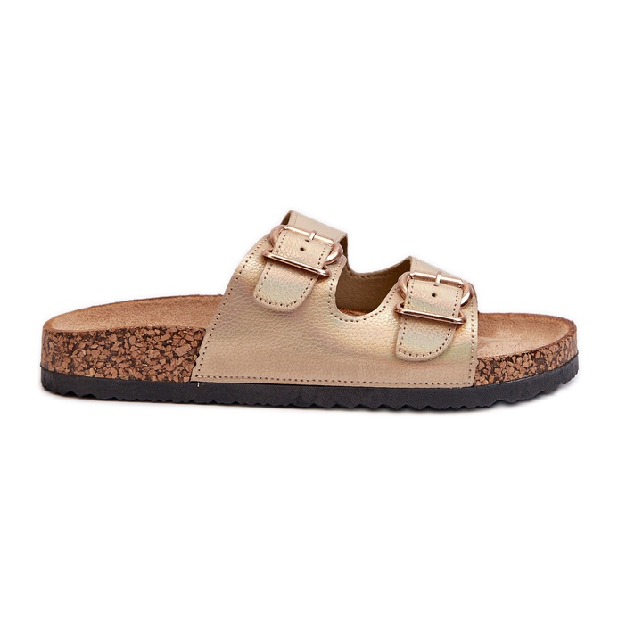Fronila Damen-Flip-Flops mit goldenen Schnallen